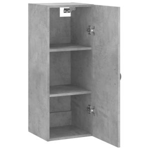 Стенен шкаф бетонно сив 34,5x34x90 см
