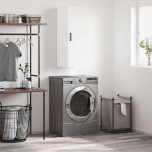 Стенен шкаф бял 34,5x34x90 см