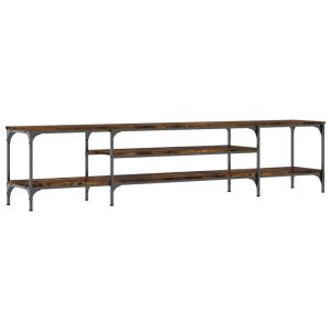 ТB шкаф, опушен дъб, 201x35x45 см, инженерно дърво и желязо