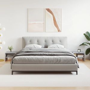 Нощни шкафчета, 2 бр, сив сонома, 40x30x30 см, инженерно дърво