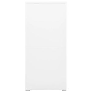 Шкаф за папки, бял, 46x62x133 cм, стомана