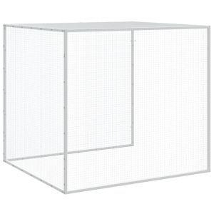 Клетка за пилета с покрив светлосива 1003x98x90 см стомана