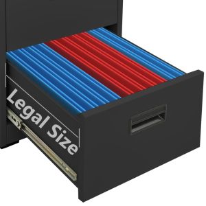 Шкаф за папки, антрацит, 46x62x133 cм, стомана