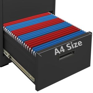 Шкаф за папки, антрацит, 46x62x133 cм, стомана