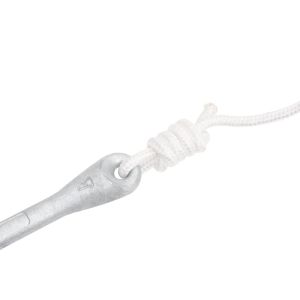 Сгъваема котва с въже, сребриста, 1,5 кг, ковък чугун