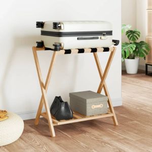 Поставка за куфари, 68x38x58 см, бамбук