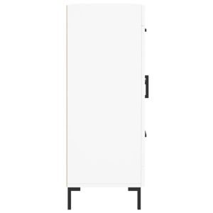 Сайдборд, бял, 69,5x34x90 см, инженерно дърво