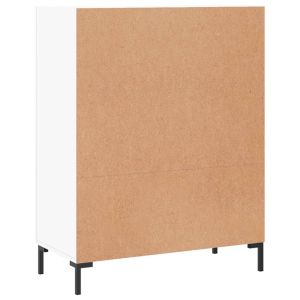 Сайдборд, бял, 69,5x34x90 см, инженерно дърво