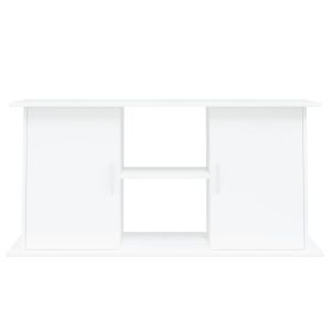 Поставка за аквариум, бяла, 121x41x58 см, инженерно дърво