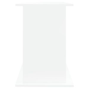 Поставка за аквариум, бяла, 121x41x58 см, инженерно дърво