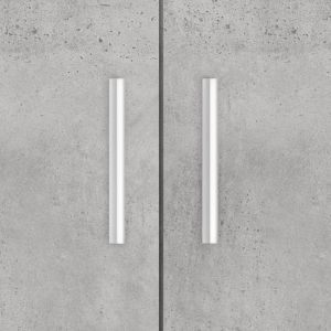 Стойка за аквариум, бетонна, сива, 81x36x73 см, инженерно дърво