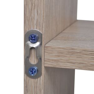 Стенна полица/рафт с 8 открити отделения, цвят дъб