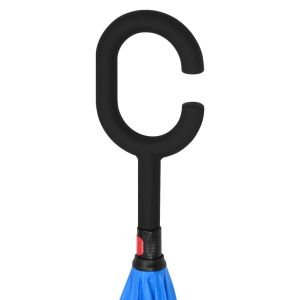 Чадър C-образна дръжка черен 108 см