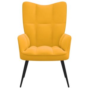 Релаксиращ стол, горчица жълто, кадифе