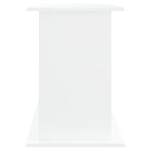 Поставка за аквариум, бяла, 101x41x58 см, инженерно дърво