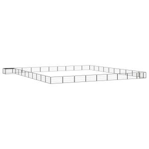 Заграждение за куче черно 40 панела 100x50 см прахово боядисано