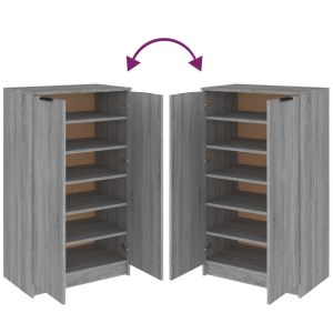 Шкаф за обувки, сив сонома, 59x35x100 см, инженерно дърво