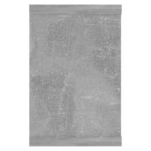 Стенни кубични рафтове, 6 бр, бетонно сиви, 60x15x23 см