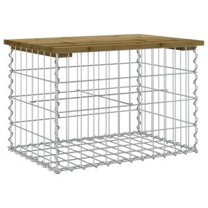 Градинска пейка габионен дизайн 63x44x42 см импрегниран бор