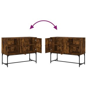 Бюфет опушен дъб 100x40x79,5 см инженерно дърво