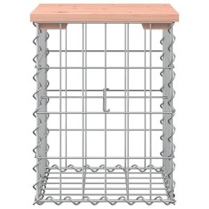 Градинска пейка дизайн габион 33x31x42 см дугласко дърво масив
