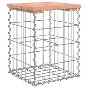 Градинска пейка дизайн габион 33x31x42 см дугласко дърво масив