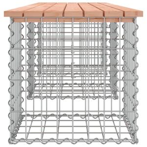 Градинска пейка дизайн габион 203x44x42 см дугласко дърво масив