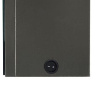 LED шкаф с огледало за баня, антрацит, 50x14x60 см