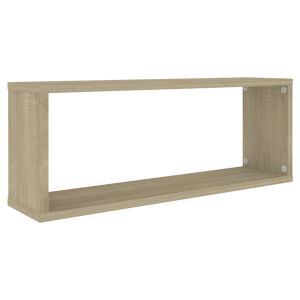 Стенни кубични рафтове, 4 бр, дъб сонома, 60x15x23 см