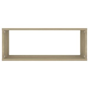 Стенни кубични рафтове, 4 бр, дъб сонома, 60x15x23 см