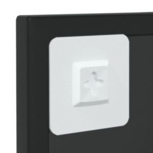 Огледало за стена, черно, 60x40 см, метал