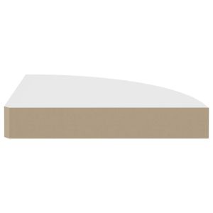 Окачени ъглови рафтове, 2 бр, бели, 25x25x3,8 см, МДФ