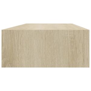 Стенен рафт с чекмедже, дъб, 60x23,5x10 см, МДФ