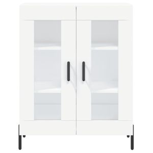 Висок шкаф, бял, 69,5x34x180 см, инженерно дърво