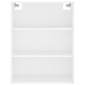 Висок шкаф, бял, 69,5x34x180 см, инженерно дърво