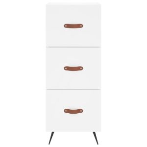 Висок шкаф, бял, 34,5x34x180 см, инженерно дърво