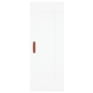 Висок шкаф, бял, 34,5x34x180 см, инженерно дърво