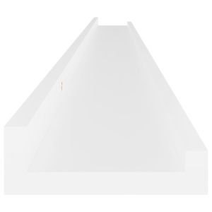 Стенни рафтове, 4 бр, бели, 115x9x3 см