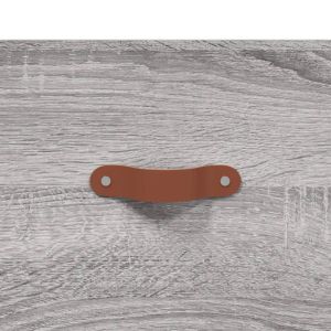 Висок шкаф, сив сонома, 69,5x34x180 см, инженерно дърво