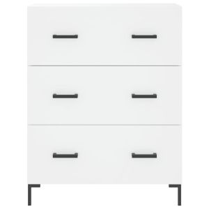 Висок шкаф, бял, 69,5x34x180 см, инженерно дърво