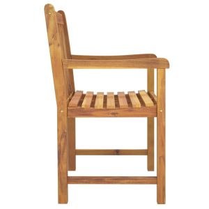 Градински столове, 4 бр, 56x55,5x90 см, акация масив