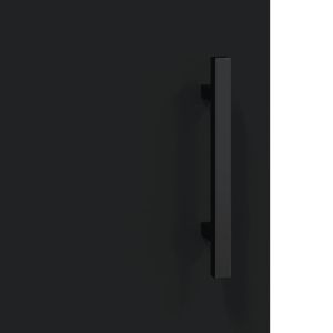 Стенни шкафове, 2 бр, черни, инженерно дърво