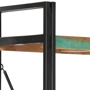 Библиотека с 5 рафта, 60x30x180 см, регенерирано дърво масив