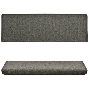 Изтривалки за стълби 15 бр. 65x21x4 см, тъмносиви, правоъгълни, кант