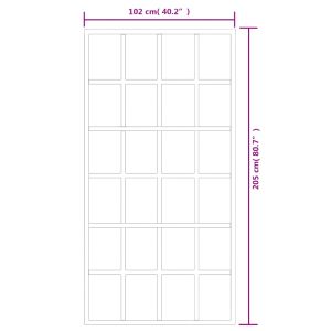 Плъзгаща врата, ESG стъкло и алуминий, 102x205 см, черна
