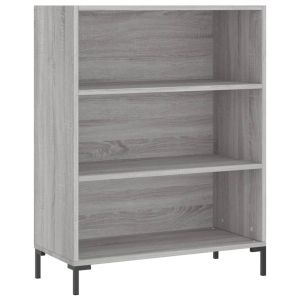 Висок шкаф, сив сонома, 69,5x32,5x180 см, инженерно дърво