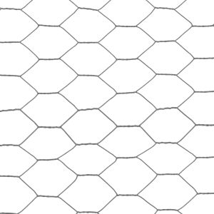 Кокошкарска мрежа, стомана с PVC покритие, 25х0,75 м, сива