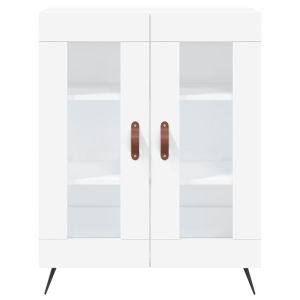 Висок шкаф, бял, 69,5x34x180 см, инженерно дърво