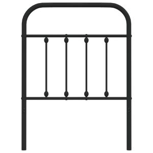 Метална резервна табла за легло, черна, 75 см