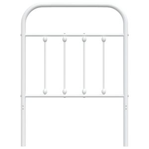 Метална резервна табла за легло, бяла, 75 см